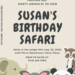 9+ Wild One Safari Canva Birthday Invitation Templates with baby raccoon and koala