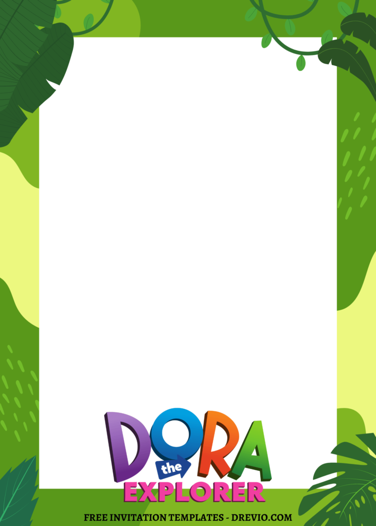 Invitation Template of 10+ Jungle Dora The Explorer Canva Birthday Invitation Templates 5