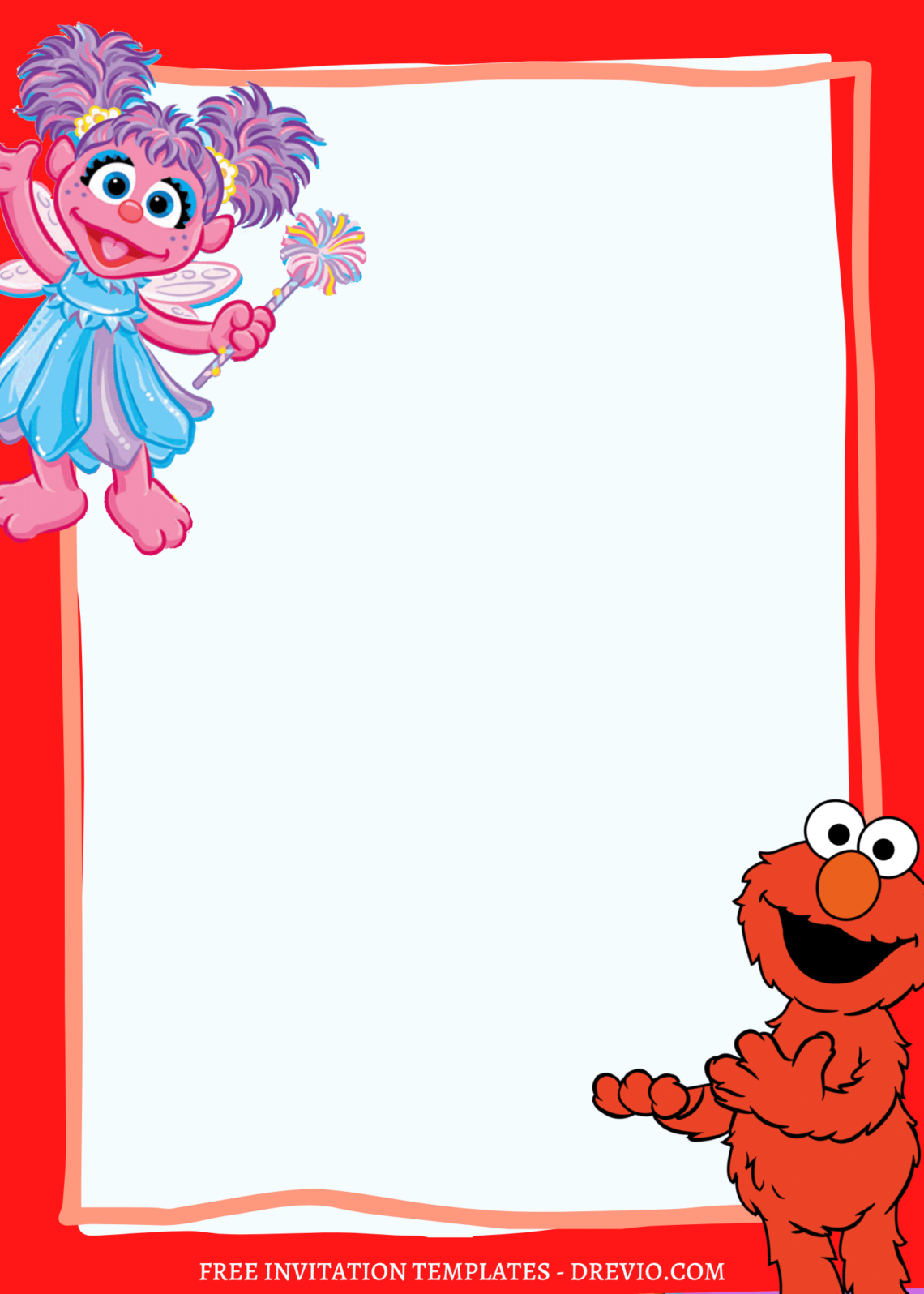 8+ Simply Cute Rainbow Elmo & Friends Canva Birthday Invitation ...