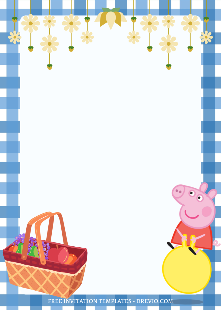 Invitation Template of 10+ Beautiful Peppa Pig Family Canva Birthday Invitation Templates 4