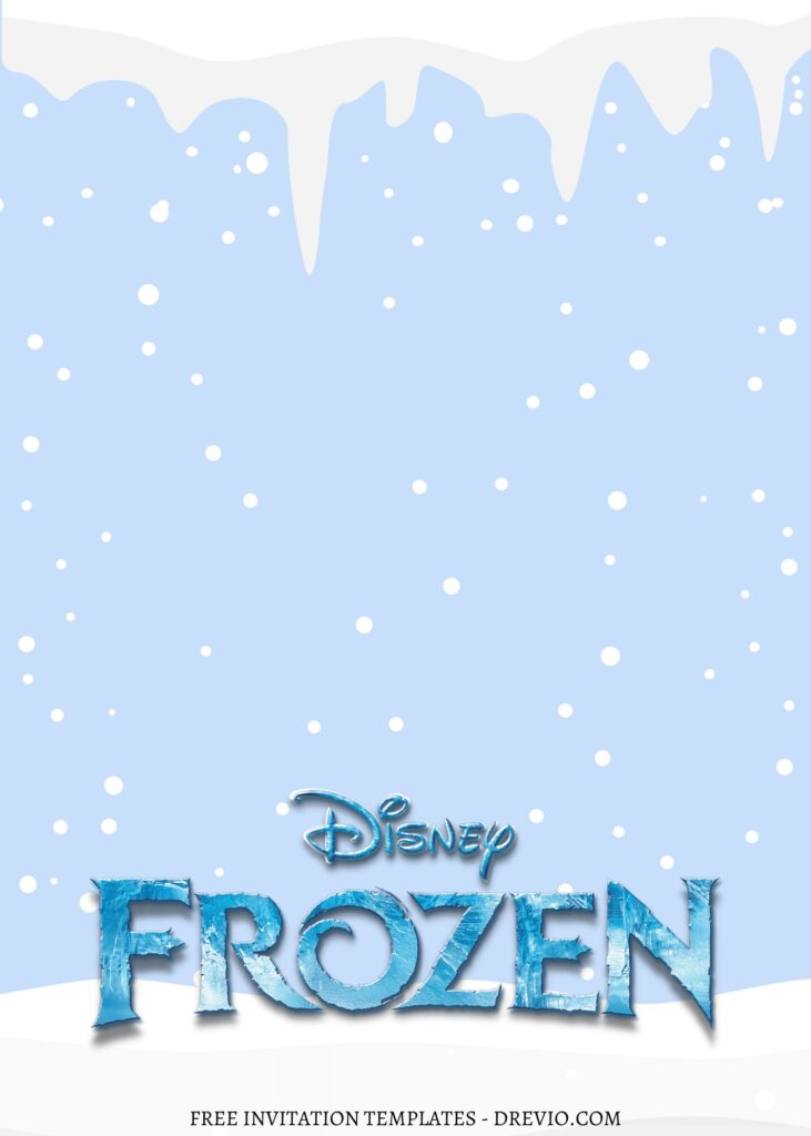 Invitation Template of 11+ Beautiful Snowfall Disney Frozen Canva Birthday Invitation Templates 16