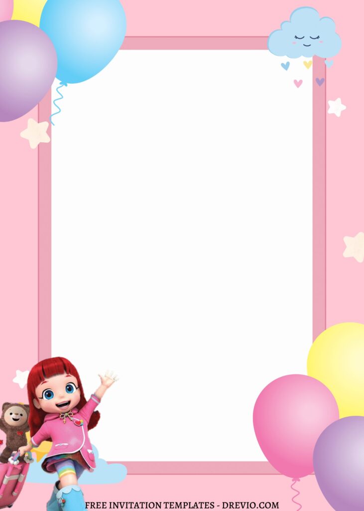 Invitation Template of 9+ Lovable Rainbow Ruby And Friends Canva Birthday Invitation Templates 12