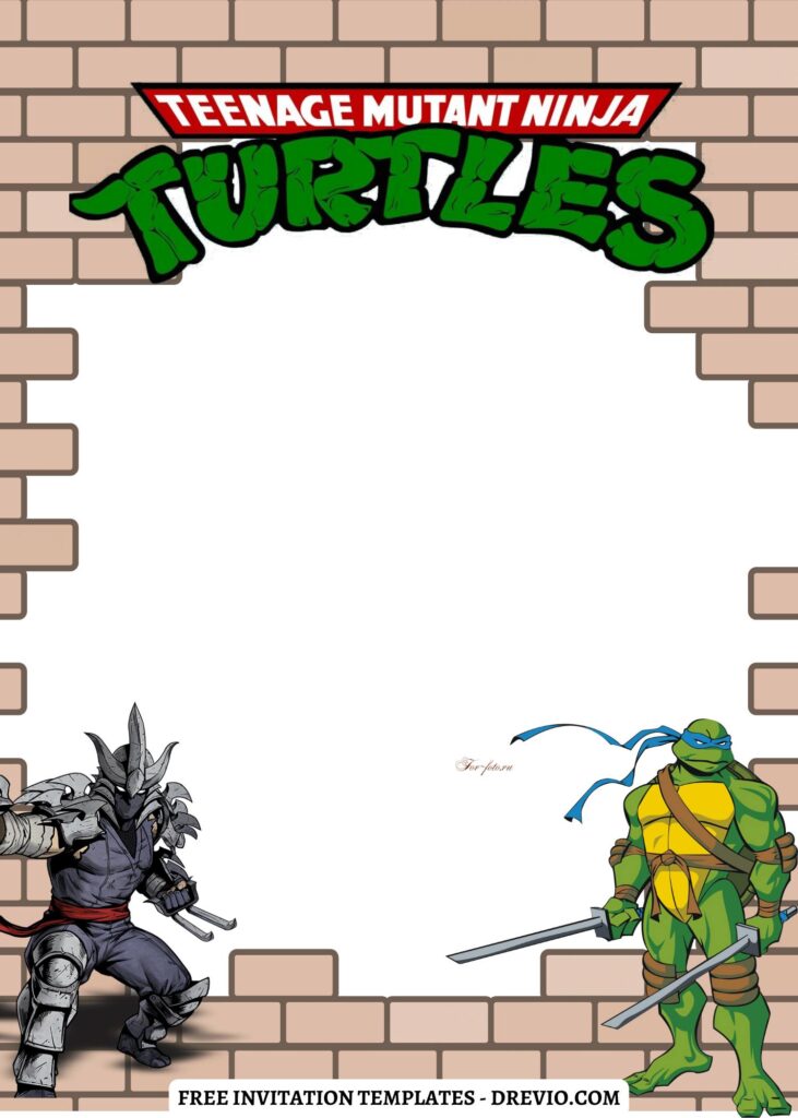 Invitation Template of 10+ Cowabunga TMNT Ninja Turtles Canva Birthday Invitation Templates 20