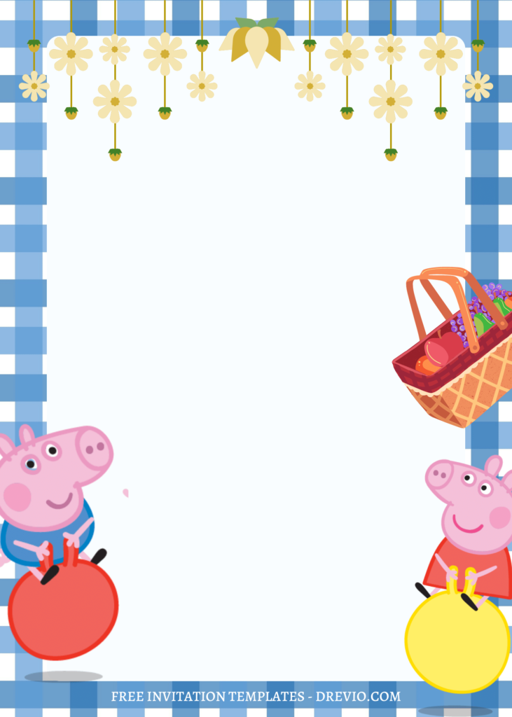 Invitation Template of 10+ Beautiful Peppa Pig Family Canva Birthday Invitation Templates 13