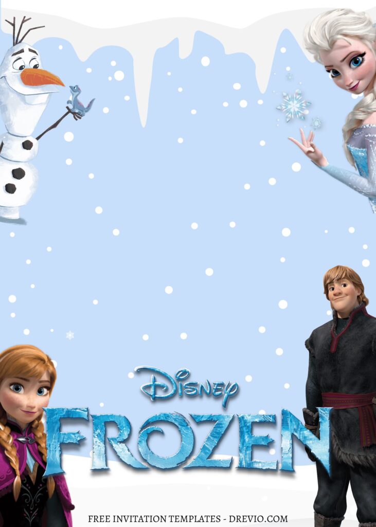 Invitation Template of 11+ Beautiful Snowfall Disney Frozen Canva Birthday Invitation Templates 15