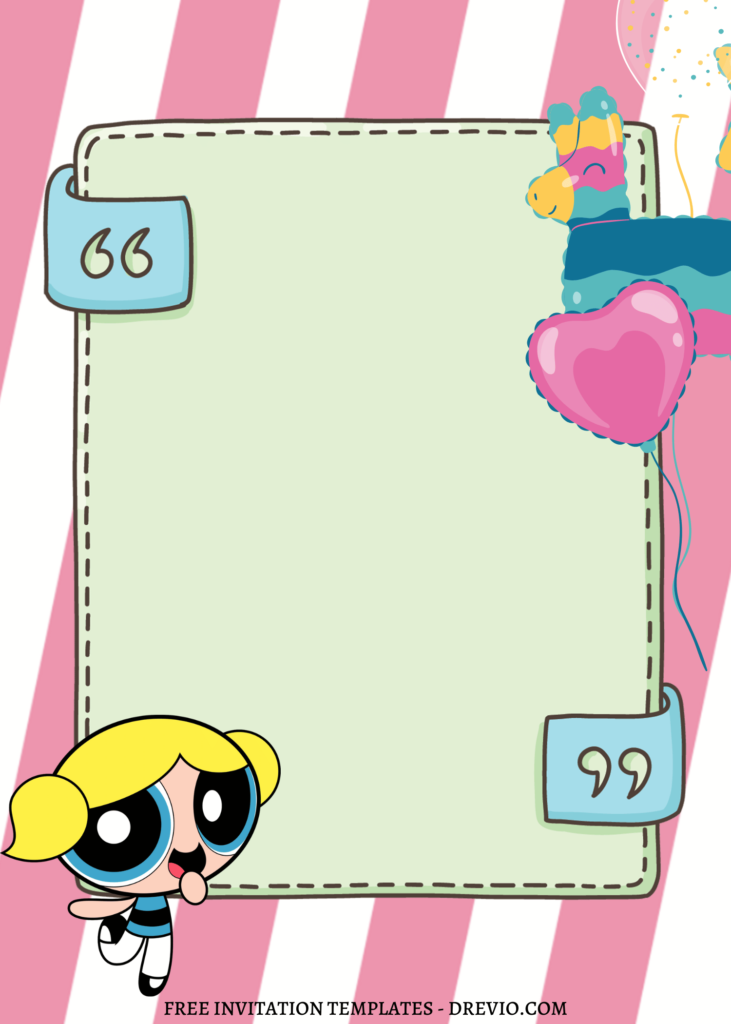 Invitation Template of 11+ Miraculous Powerpuff Girls Canva Birthday Invitation Templates 10