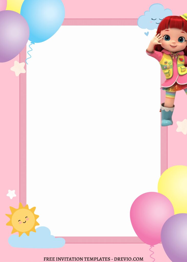 Invitation Template of 9+ Lovable Rainbow Ruby And Friends Canva Birthday Invitation Templates 9