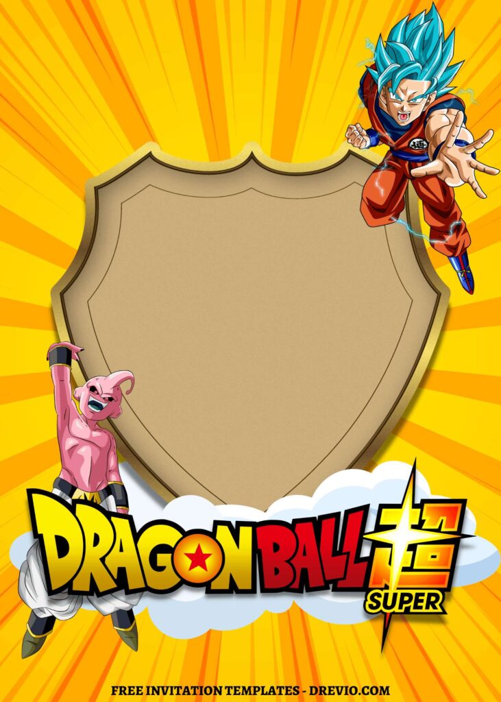 Invitation Template of 8+ Epic Dragonball Z Canva Birthday Invitation Templates 6