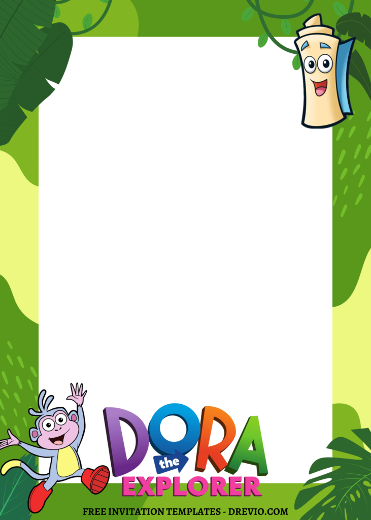 Invitation Template of 10+ Jungle Dora The Explorer Canva Birthday Invitation Templates 10