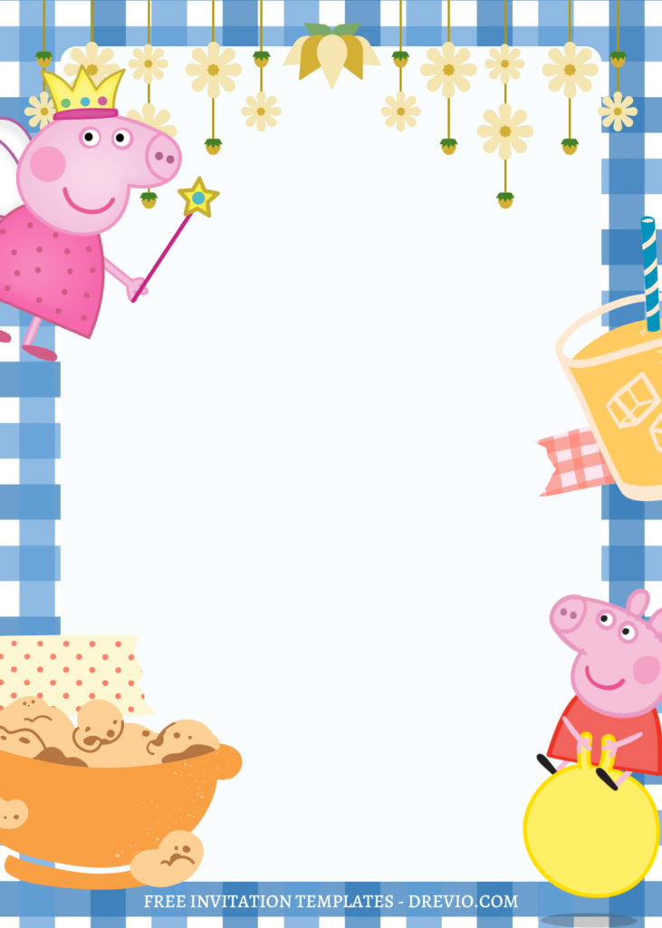 Invitation Template of 10+ Beautiful Peppa Pig Family Canva Birthday Invitation Templates 9