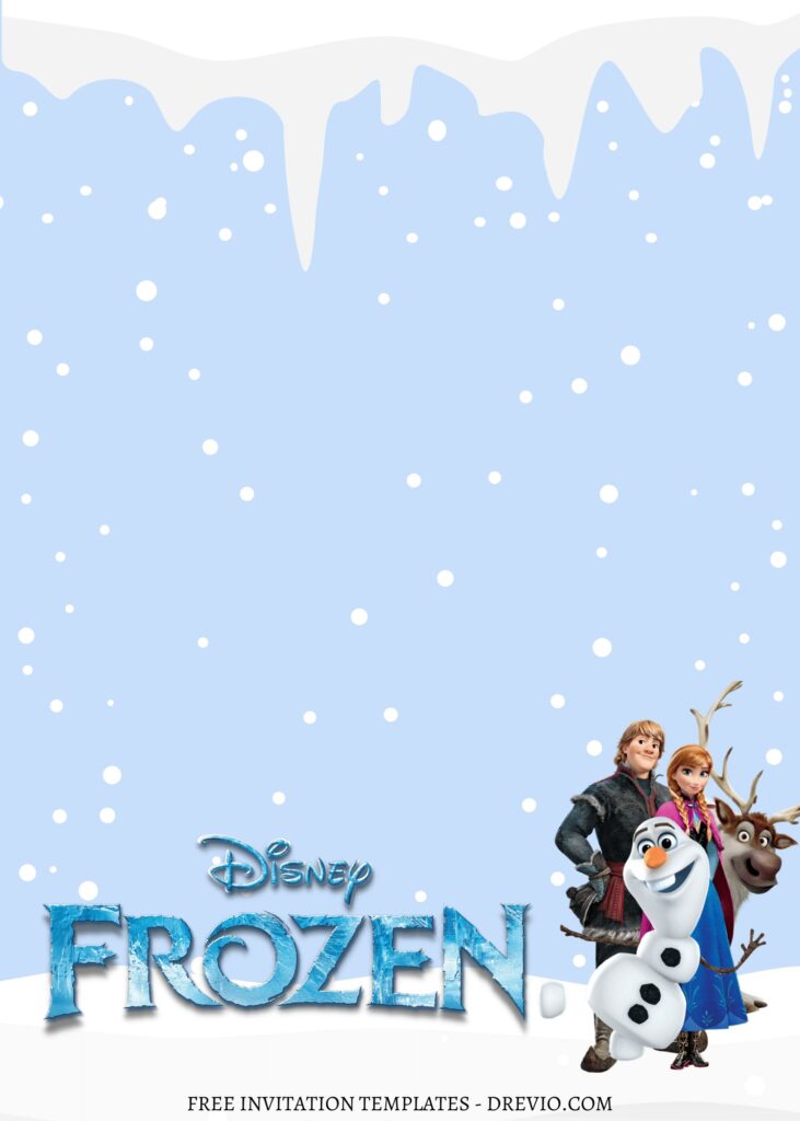 Invitation Template of 11+ Beautiful Snowfall Disney Frozen Canva Birthday Invitation Templates 11