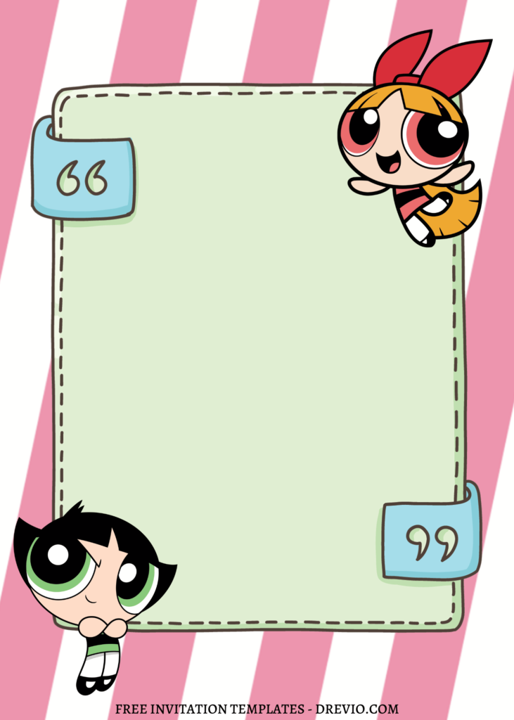 Invitation Template of 11+ Miraculous Powerpuff Girls Canva Birthday Invitation Templates 7