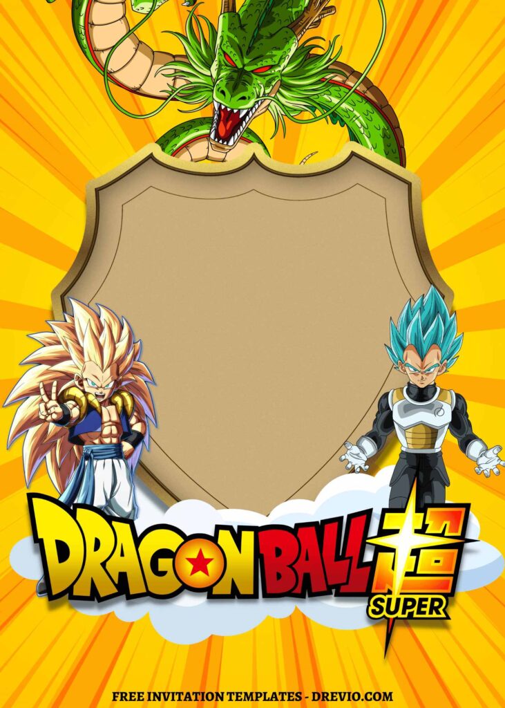 Invitation Template of 8+ Epic Dragonball Z Canva Birthday Invitation Templates 5