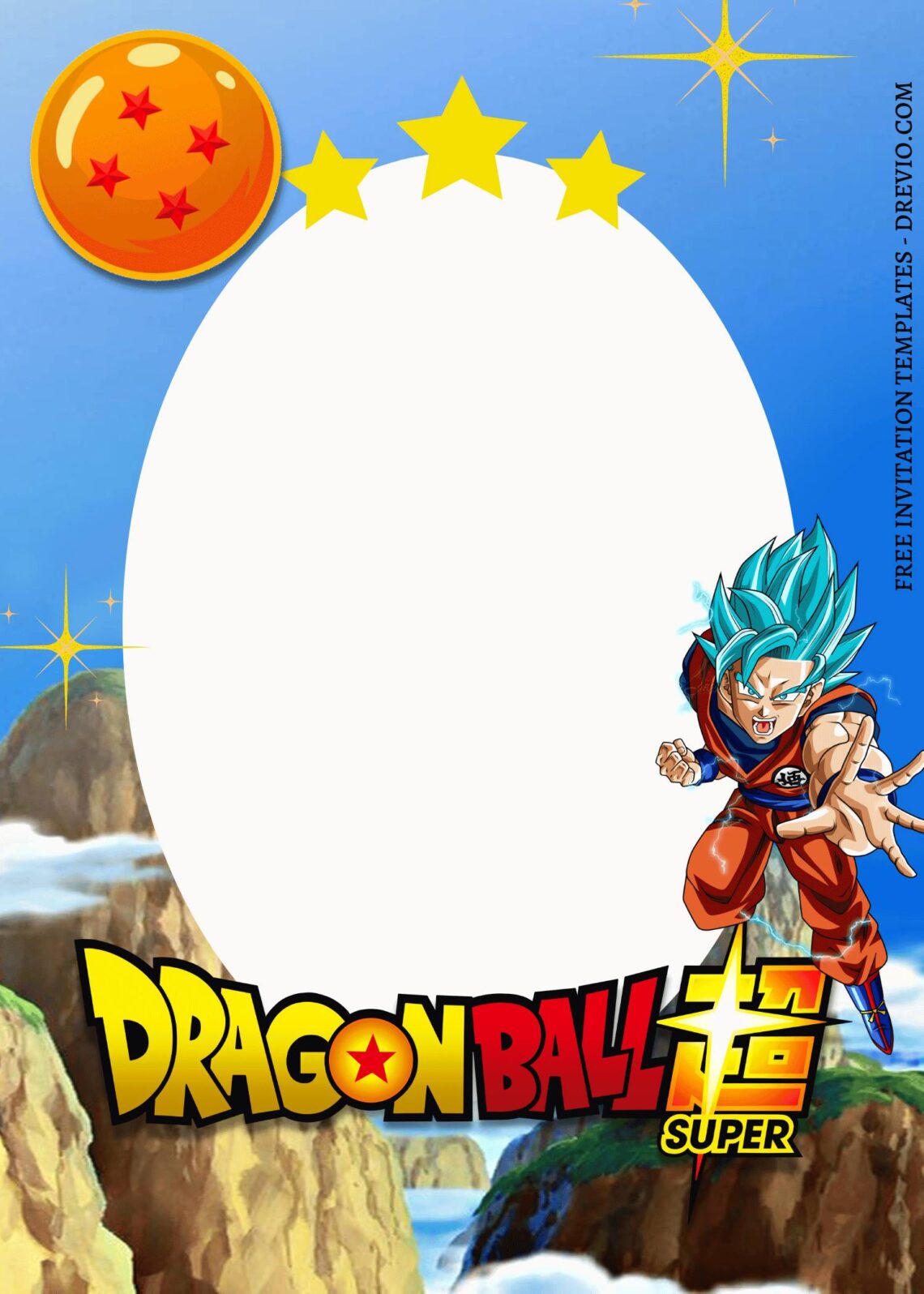 9+ Ultimate Dragonball Super Brolly Canva Birthday Invitation Templates ...