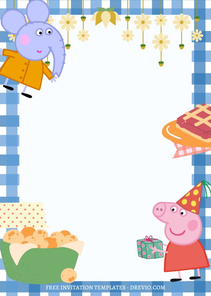 Invitation Template of 10+ Beautiful Peppa Pig Family Canva Birthday Invitation Templates 8