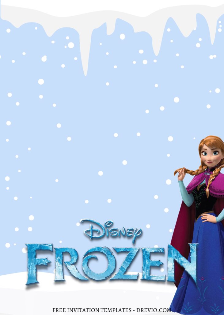 Invitation Template of 11+ Beautiful Snowfall Disney Frozen Canva Birthday Invitation Templates 10