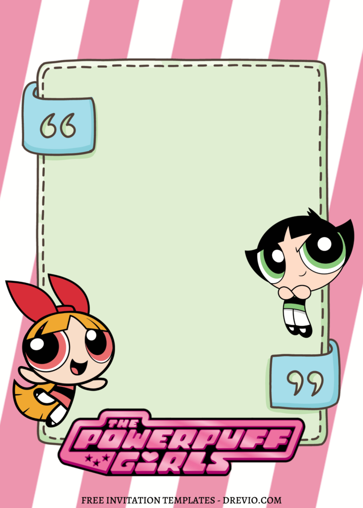 Invitation Template of 11+ Miraculous Powerpuff Girls Canva Birthday Invitation Templates 6