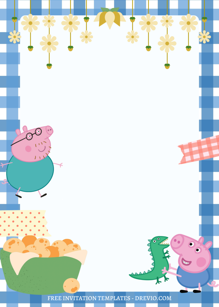 Invitation Template of 10+ Beautiful Peppa Pig Family Canva Birthday Invitation Templates 7