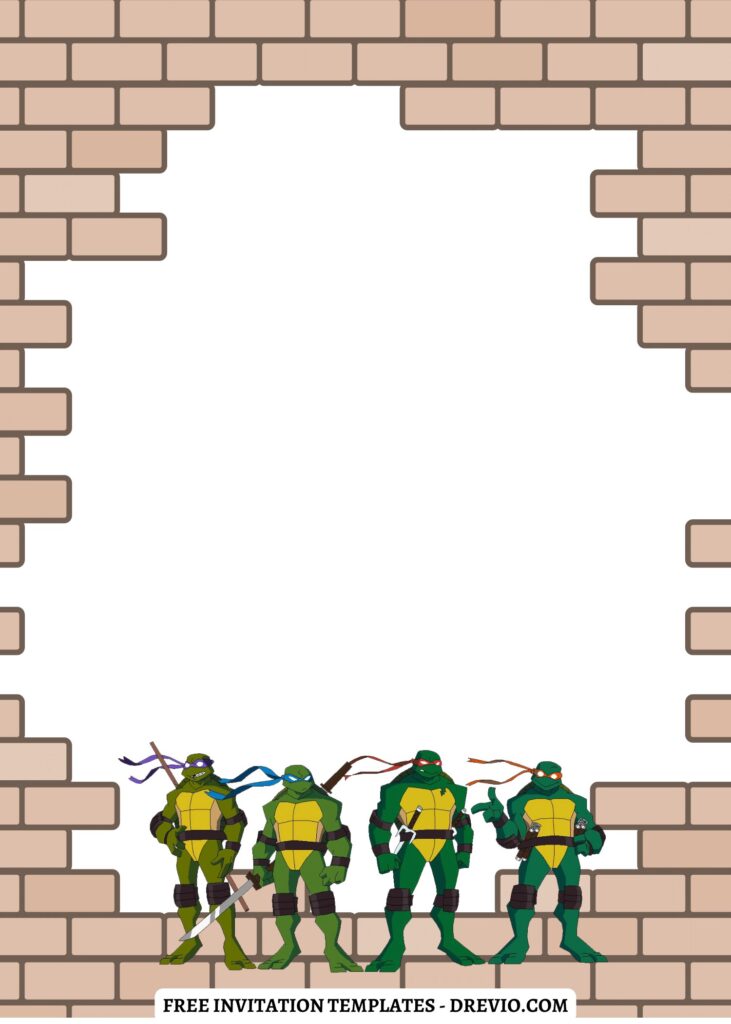 Invitation Template of 10+ Cowabunga TMNT Ninja Turtles Canva Birthday Invitation Templates 13