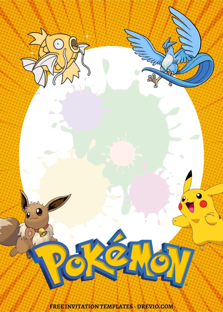 Invitation Template of 11+ Ultimate Pokemon Canva Birthday Invitation Templates 9