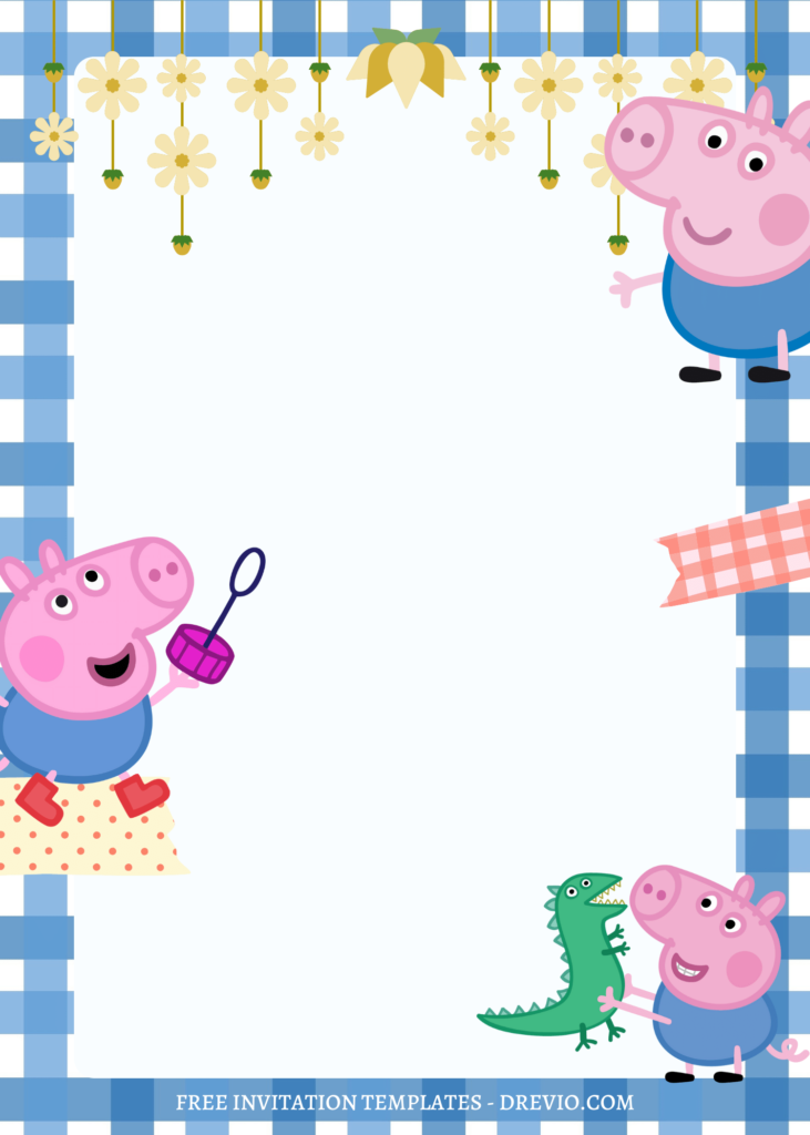 Invitation Template of 10+ Beautiful Peppa Pig Family Canva Birthday Invitation Templates 6