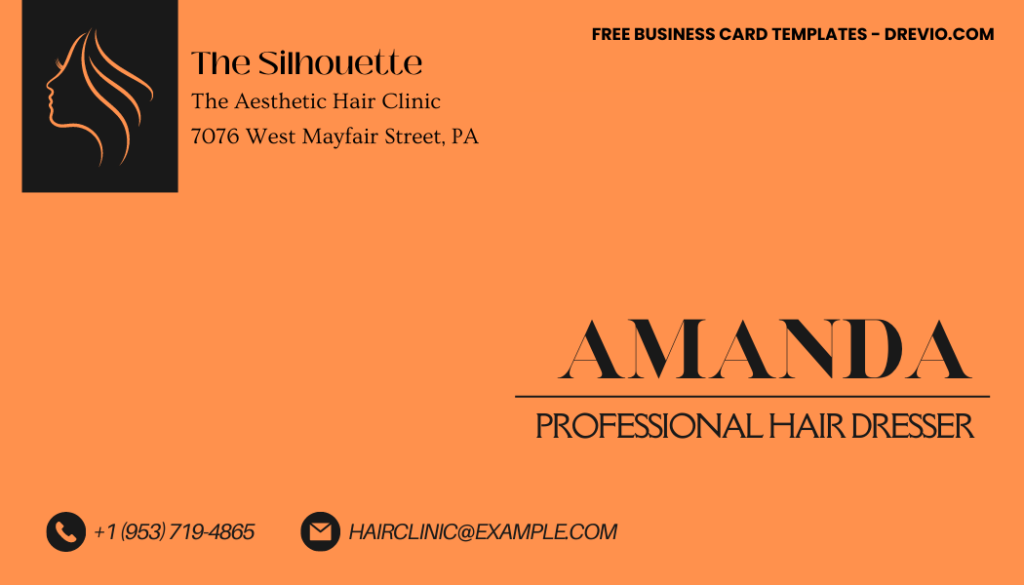 Invitation Template of Minimal Hair Clinic Business Card Templates - Editable Canva Templates 2