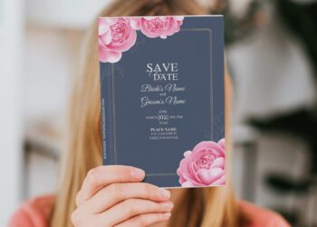 (Free Editable PDF) Beautiful Hand Drawn Rose Wedding Invitation Templates