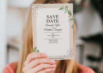 (Free Editable PDF) Modern Organic Greenery Wedding Invitation Templates