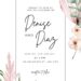 Free Editable Pink Watercolor Pampas Wedding Invitation