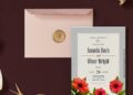 (Free Editable PDF) Dreamy Spring Poppy Wedding Invitation Templates