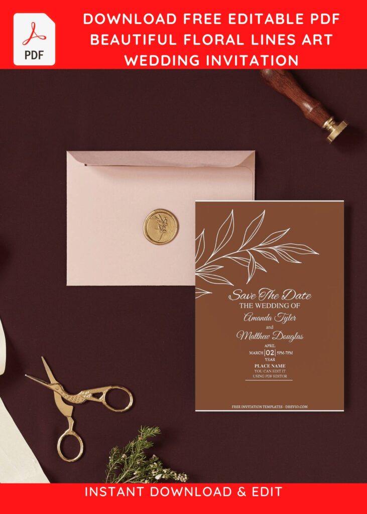 Invitation Template of (Free Editable PDF) Simply Elegant Wedding Invitation Templates 9