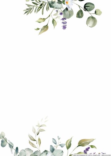 14+ Clean White Watercolor Wildflower Canva Wedding Invitation ...