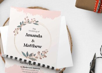 (Free Editable PDF) Vintage Flower Wreath Wedding Invitation Templates