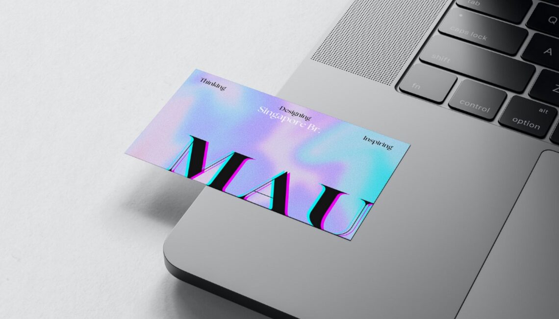 Creative Y2K Holo Business Card Templates - Editable Canva Templates with cropped text design