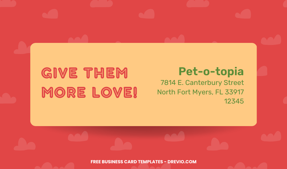 Colorful Pet Care Business Card Templates - Editable Canva Templates with editable text