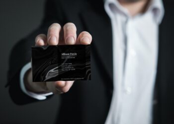 Stunning Black Marble Business Card Templates - Editable Canva Templates