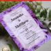 (Free Editable PDF) Eccentric Purple Flower Wedding Invitation Templates