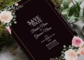 (Free Editable PDF) Vintage Ornament Floral Wedding Invitation Templates