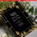 (Free Editable PDF) Luxury Black And Gold Floral Wedding Invitation Templates