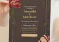 (Free Editable PDF) Picturesque Tulip Wedding Invitation Templates with watercolor tulip flowers