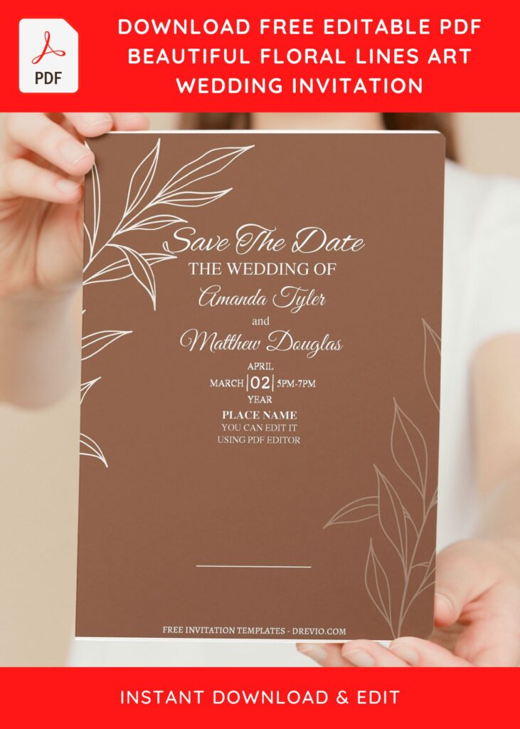 Invitation Template of (Free Editable PDF) Simply Elegant Wedding Invitation Templates 5