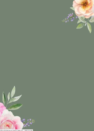 14+ Sage Floral Bouquet Canva Wedding Invitation Templates | Download ...