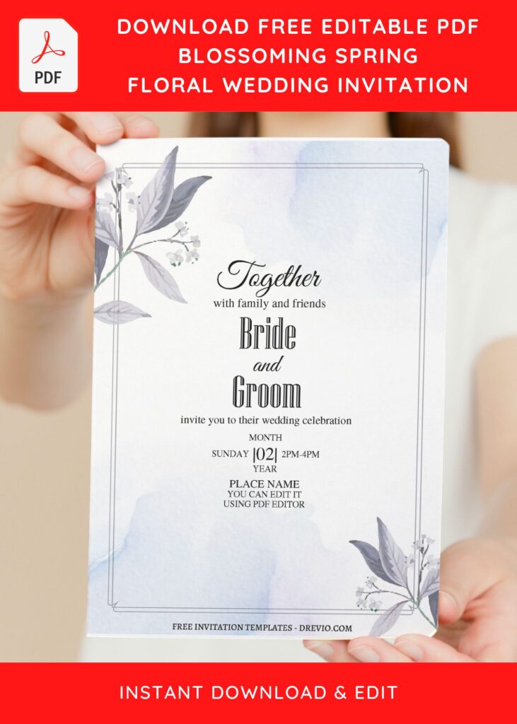 Invitation Template of (Free Editable PDF) Enchanting Garden Inspired Wedding Invitation Templates 5