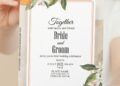 (Free Editable PDF) Rich And Romantic Tropical Floral Wedding Invitation Templates