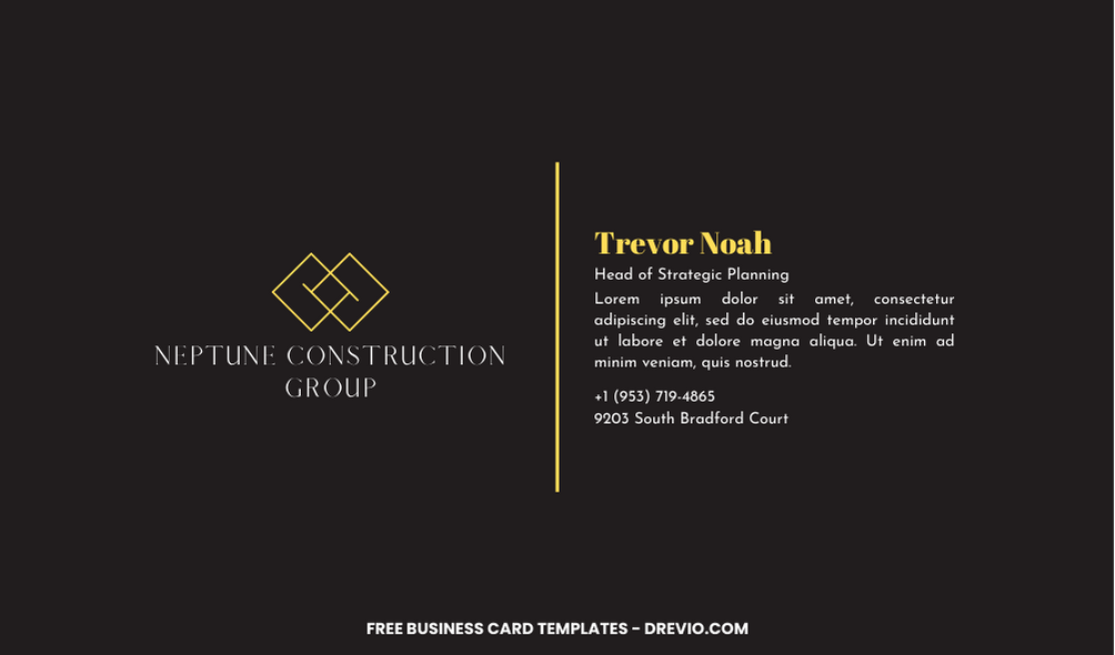 Classy Business Card Templates - Editable Canva Templates with contact informations
