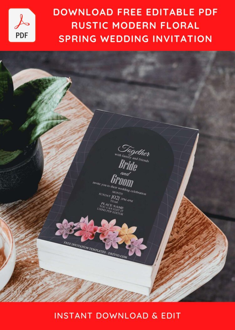 (Free Editable PDF) Magic Garden Wedding Invitation Templates - Drevio ...