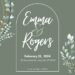 Free Editable Sage Watercolor Leaves Illustration Wedding Invitation