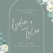 Free Editable Sage White Watercolor Floral Wedding Invitation