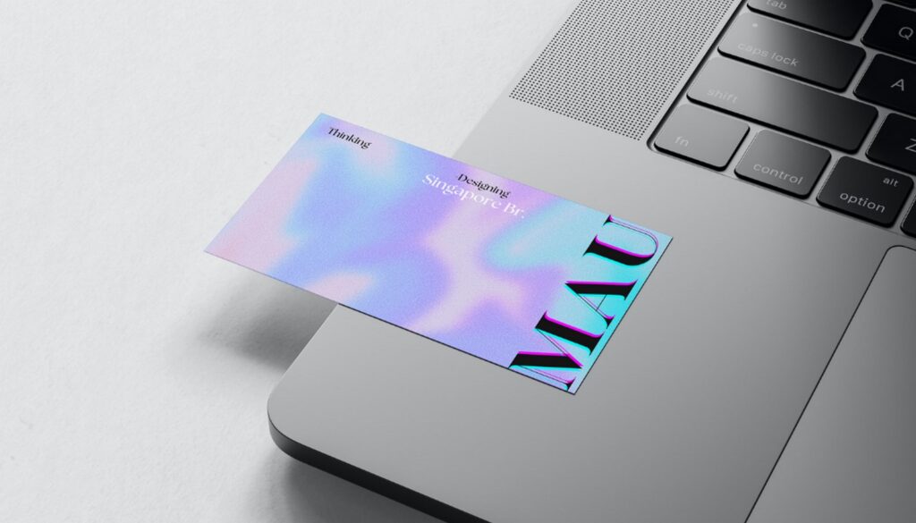 Creative Y2K Holo Business Card Templates - Editable Canva Templates with Y2K aesthetic icy blue background
