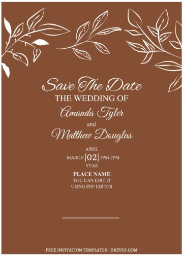 (Free Editable PDF) Simply Elegant Wedding Invitation Templates ...